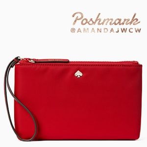 Kate Spade Double Zip Canvas Wristlet - NWT!